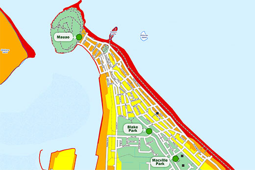 Tsunami safe zone oahu